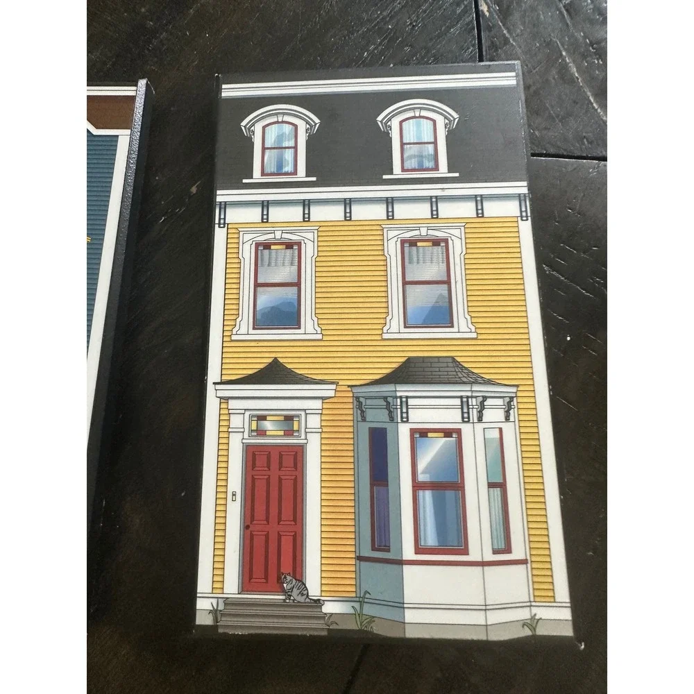 Jellybean Row St Johns Newfoundland Heritage Houses Wall Art‎ Set of 2 EUC